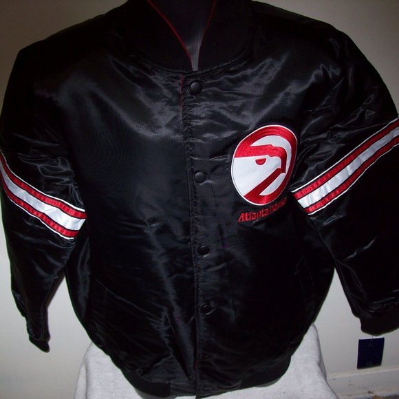 ATLANTA HAWKS Starter REVERSIBLE Jacket RED/BLACK - Picture 2 of 11